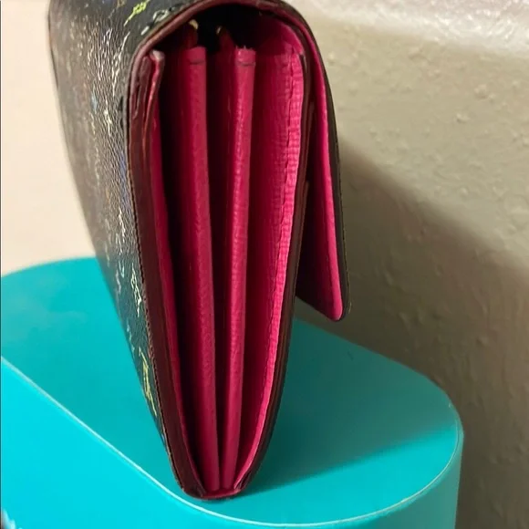 🔥sale 75$LOUIS VUITTON EUC Black with Multicolor Monogram Wallet. Authentic!❤️ - Picture 5 of 11